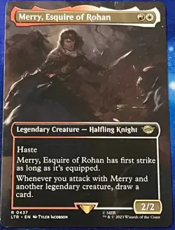 Merry, Esquire of Rohan - Borderless - The Lord of the Rings - MTG Magic - NM - Image 1