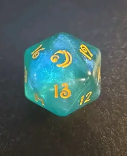 Magic the Gathering MtG D20 Spindown Counter Dice Lorwyn Eclipse - Image 1