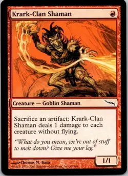 MTG Magic the Gathering Krark-Clan Shaman Mirrodin Played See Scan O - Image 1