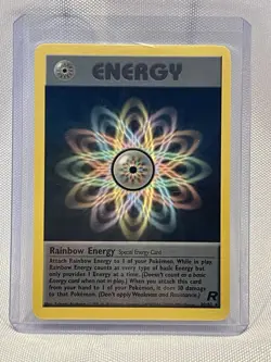 Pokemon RAINBOW ENERGY Card 80/82 Rare Mint Team Rocket Regular WOTC - Image 1