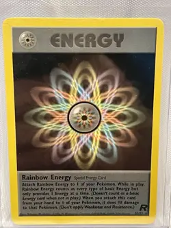 Pokemon RAINBOW ENERGY Card 80/82 Rare Mint Team Rocket Regular WOTC - Image 2