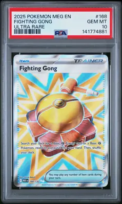 2025 POKEMON MEG EN-MEGA EVOLUTION ULTRA RARE #168 FIGHTING GONG PSA 10 - Image 1
