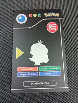 2024 POKEMON POKEDEX BLACK Edition Card #054 Psyduck Peru US Seller - Image 2