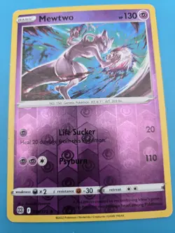 Mewtwo 056/172 Rare Reverse Holo 2022 Pokemon Brilliant Stars VG - Image 1