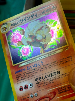 [NM] Light Arcanine Pokemon Card Japanese No.059 Neo Destiny SWIRL Holo Card - Image 2