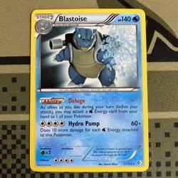 Pokemon Blastoise 31/149 Non-Holo Rare Boundaries Crossed LP - Image 1