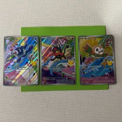 Pokemon First Partner Illustration Collection | Gen 7 Starters | Set Of 3 - Image 1