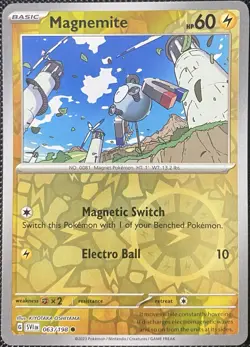 Magnemite 063/198 SV01: Scarlet & Violet Base Set Reverse Holo - Pokemon Card - Image 1