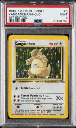 1999 POKEMON JUNGLE 1ST EDITION #5 KANGASKHAN-HOLO PSA 9 - Image 1