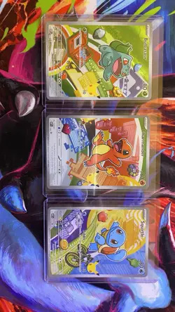 Pokemon TCG First partner Illustration Collection Series 1 Kanto gen 1 Starters - Image 1