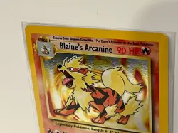 Vintage 2000 Pokemon TCG Gym Challenge BLAINE'S ARCANINE HOLO Rare 1/132 NM-LP - Image 4