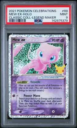 2021 POKEMON CELEBRATIONS CLASSIC COLLECTION #88 MEW EX-HOLO PSA 9 - Image 1