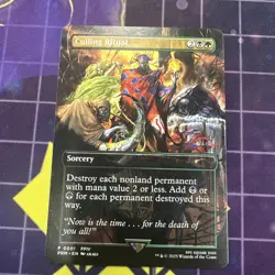 CULLING RITUAL - FINAL FANTASY MTG Promo WPN FULL ART NM Foil - Image 1