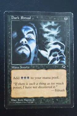 Magic The Gathering MTG DARK RITUAL Tempest HP Damaged - Image 1