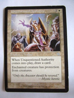 MTG Unquestioned Authority Judgement Moderate Play!! - Image 1