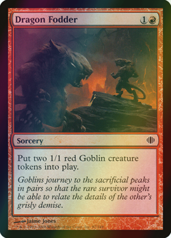 MTG Dragon Fodder Foil ** Shards of Alara ** English (NM) - Image 1