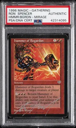 1996 MTG MIRAGE HAMMER OF BOGARDAN PSA AUTHENTIC AUTO AUTHENTIC - Image 1