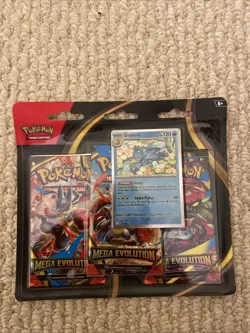 Pokemon TCG Mega Evolution 3 Pack Blister - Golduck - Image 1