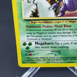 Heracross Neo Genesis 6/111 NM MINT Pokemon TCG Card Holo Rare WOTC Vintage - Image 3