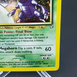 Heracross Neo Genesis 6/111 NM MINT Pokemon TCG Card Holo Rare WOTC Vintage - Image 4