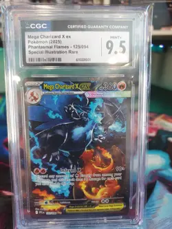 2025 Pokemon Phantasmal Flames EN Mega Charizard X ex SIR CGC Mint + 9.5 - Image 1