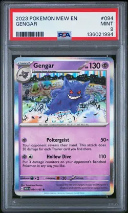 2023 POKEMON MEW EN-151 #094 GENGAR PSA 9 - Image 1