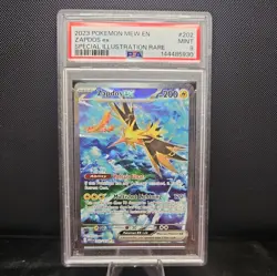 PSA 9 Zapdos ex SIR Pokemon 151 SV 202/165 Special Illustration Rare Card Mew - Image 1