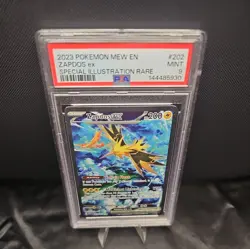 PSA 9 Zapdos ex SIR Pokemon 151 SV 202/165 Special Illustration Rare Card Mew - Image 3