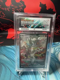 Reshiram EX 166/086 SIR White Flare ACE 10 Pokemon TCG Perfect Subgrades - Image 1