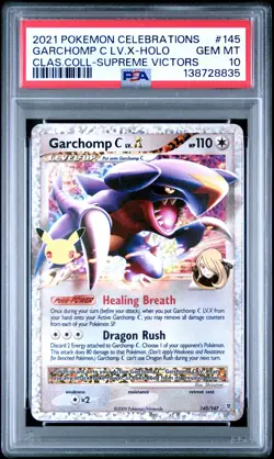 2021 POKEMON CELEBRATIONS CLASSIC COLLECTION #145 GARCHOMP C LV.X-HOLO PSA 10 - Image 1