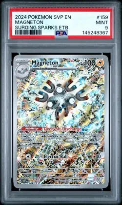 2024 POKEMON SVP EN-SV BLACK STAR PROMO #159 MAGNETON PSA 9 - Image 1