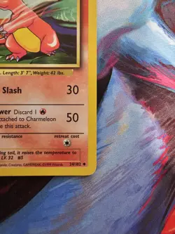 Charmeleon 024/102 Base Set Regular WOTC Vintage Pokemon TCG Moderate Played - Image 4