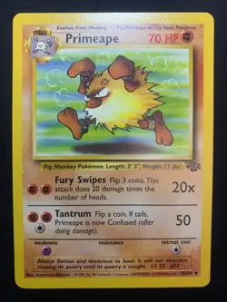 PRIMEAPE - 43/64 - JUNGLE - POKEMON CARD - LP - Image 1