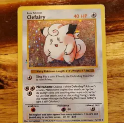 Clefairy Base Set Shadowless 5/102 Holo Rare Pokemon Card Pokemon TCG English - Image 1
