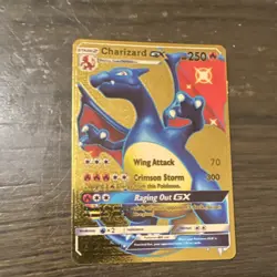 Pokemon Charizard GX Gold Metal Foil Card 250 HP English Pokemon TCG - Image 1