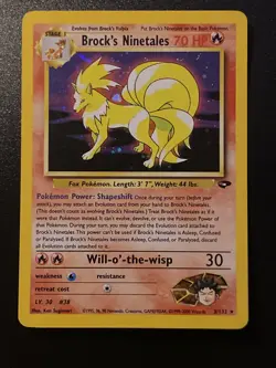Brock's Ninetales Gym Challenge 3/132 Unlimited Holo Rare Pokemon LP - Image 1