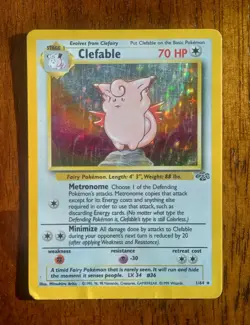 Clefable Holo Rare 1/64 Heavy Play Pokemon 1999 Jungle Set - Image 1