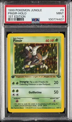 1999 POKEMON JUNGLE 1ST EDITION #9 PINSIR-HOLO PSA 9 - Image 1