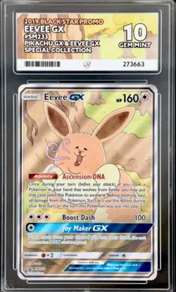 Pokemon Eevee GX SM233 Black Star Promo - ACE 10 - RARE - LOW POP 4! English! - Image 1