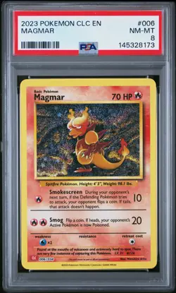2023 POKEMON CLASSIC CHARIZARD & HO-OH EX DECK #006 MAGMAR PSA 8 - Image 1