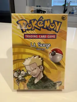 WOTC Pokemon - Gym Heroes LT. SURGE Theme Deck Vintage SEALED 1999 - Image 1