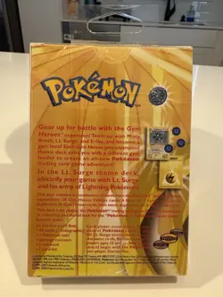 WOTC Pokemon - Gym Heroes LT. SURGE Theme Deck Vintage SEALED 1999 - Image 2