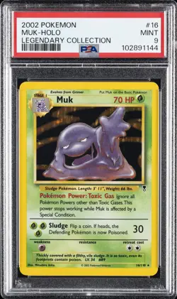 2002 POKEMON LEGENDARY COLLECTION #16 MUK-HOLO PSA 9 - Image 1