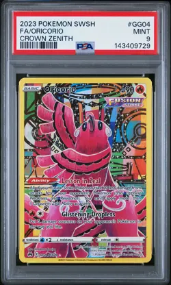 2023 POKEMON SWORD & SHIELD CROWN ZENITH #GG04 FULL ART/ORICORIO PSA 9 - Image 1