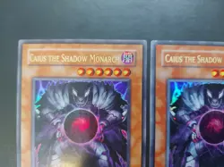 Yugioh - Caius the Shadow Monarch SDDE-EN001 Ultra Rare 1st Edition Playset x3 - Image 2