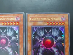 Yugioh - Caius the Shadow Monarch SDDE-EN001 Ultra Rare 1st Edition Playset x3 - Image 4