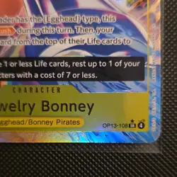 One Piece Jewelry Bonney OP13-108 Super Rare Alternate Art Foil Carrying On His… - Image 5