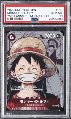 2022 ONE PIECE JPN 25TH ANNIVERSARY PREMIUM COLLECTION MONKEY D. LUFFY PSA 10 - Image 1