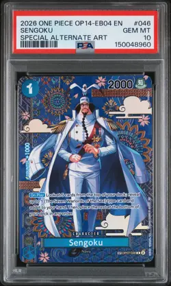 2026 ONE PIECE THE AZURE SEA'S SEVEN SPECIAL ALT ART #046 SENGOKU PSA 10 - Image 1