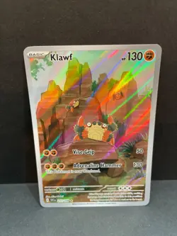 Pokemon TCG Klawf Scarlet & Violet Base Set Holo Illustration Rare Card 217/198 - Image 1